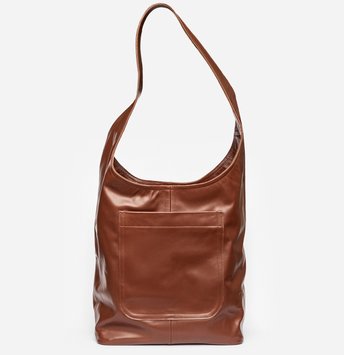 Brown Leather Shopper Bag