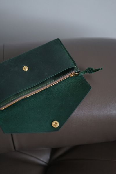 Green wallet envelope
